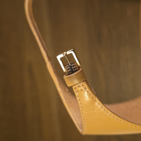 Reformation Gigi Strappy Mid Heeled Sandals, Color Buff, Retail Price $278.00US - Picture 12 of 16